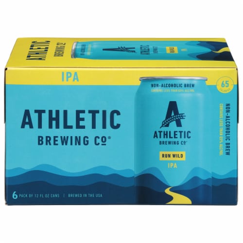Athletic Brewing Co Non-Alcoholic Run Wild I.P.A. 6-Pack Perspective: right