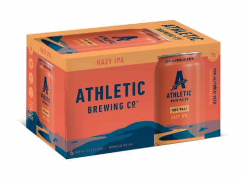 Athletic Brewing Co. Free Wave Non-Alcoholic Hazy IPA Perspective: right