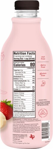 Mooala® Strawberry Flavored Organic Banana Milk Perspective: right