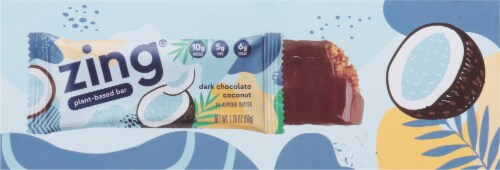 Zing Dark Chocolate Coconut Vitality Bars Perspective: right