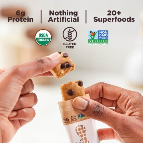 Perfect Bar Mini Dark Chocolate Chip Peanut Butter Protein Bar Organic 8 Count Perspective: right