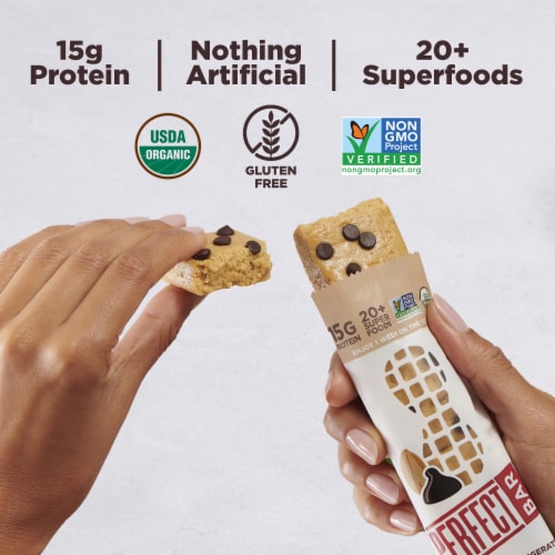 Perfect Bar Refrigerated Dark Chocolate Chip Peanut Butter Protein Bar Perspective: right