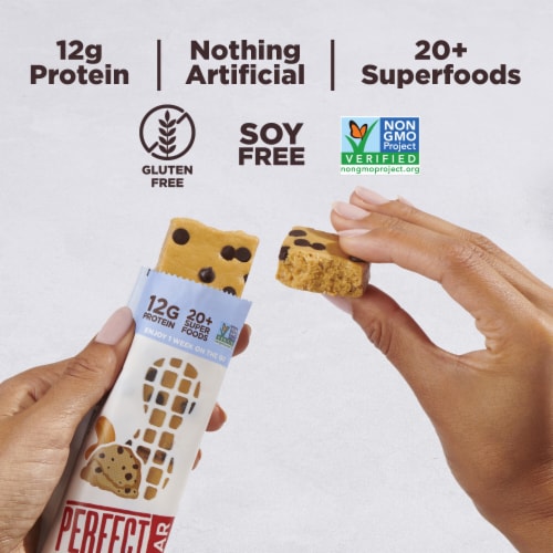 Perfect Bar Chocolate Chip Cookie Dough Nut Butter Protein Bar Perspective: right