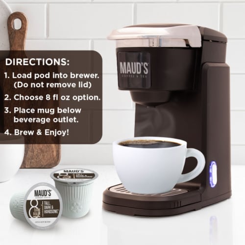 Maud's® Tall Dark and Handsome Dark Roast Coffee Pods Perspective: right
