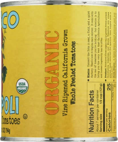 Bianco Dinapoli Organic Whole Peeled Tomatoes Perspective: right