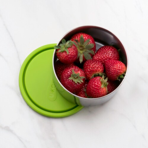 U-Konserve Round Large Stainless Steel Container - Lime Perspective: right