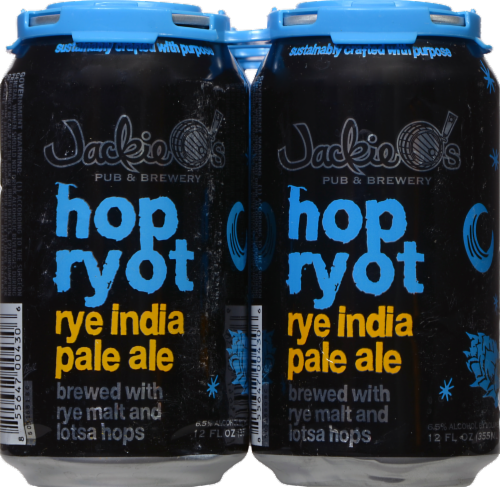 Jackie O's Pub & Brewery Hop Ryot Rye India Pale Ale Perspective: right