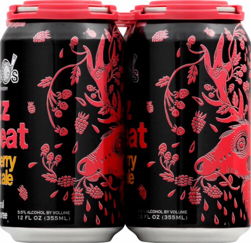 Jackie O's Razz Wheat Raspberry Wheat Ale Perspective: right