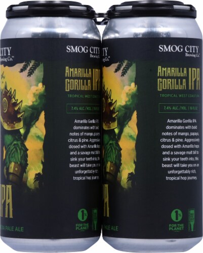 Smog City Brewing Co. Amarilla Gorilla India Pale Ale Perspective: right