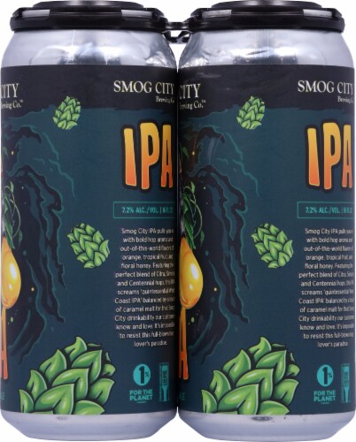 Smog City Brewing West Coast IPA Beer Perspective: right
