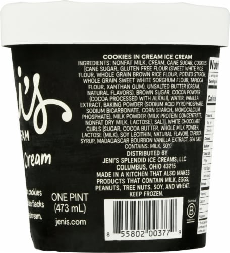 Jeni's Cookies in Cream Ice Cream Perspective: right