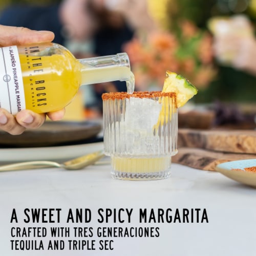 On the Rocks Tres Generaciones Jalapeño Pineapple Margarita Perspective: right