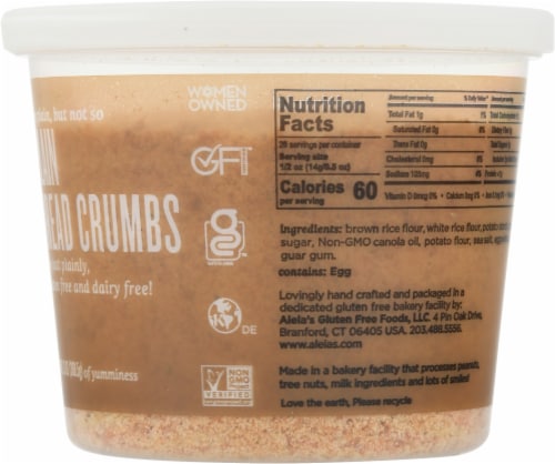 Aleia's® Gluten Free Plain Bread Crumbs Perspective: right