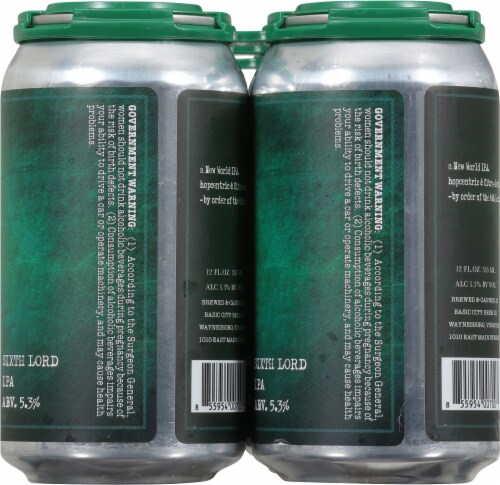 Basic City Beer Co. IPA Beer Perspective: right