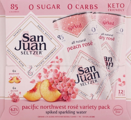 San Juan Seltzer Pacific Northwest Rose Spiked Sparkling Water Perspective: right