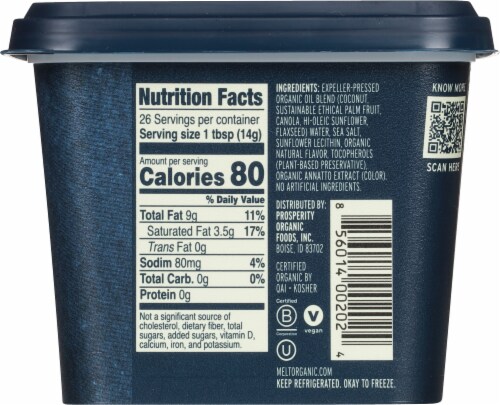 Melt Organic Rich & Creamy Plant Based Butter Perspective: right