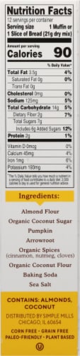 Simple Mills® Pumpkin Muffin & Bread Almond Flour Baking Mix Perspective: right