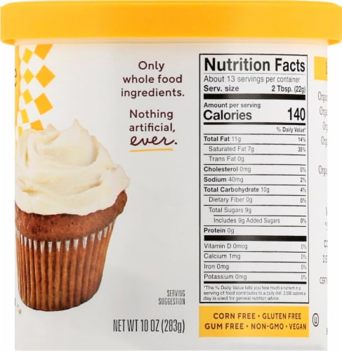 Simple Mills Organic Vanilla Coconut Oil Frosting Perspective: right