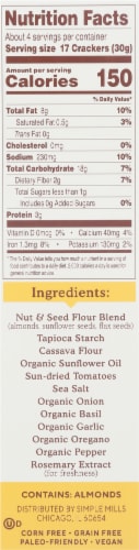 Simple Mills® Sun-Dried Tomato & Basil Almond Flour Crackers Perspective: right