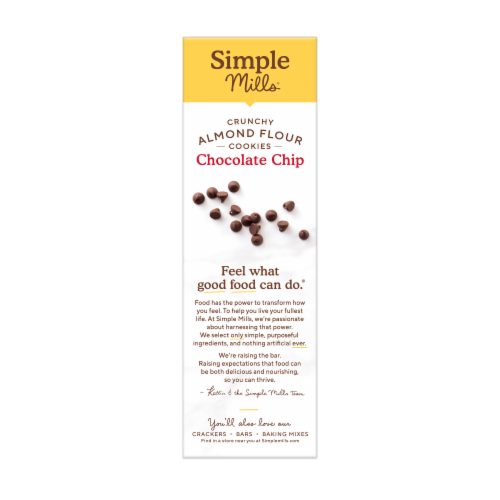Simple Mills® Crunchy Chocolate Chip Almond Flour Cookies Perspective: right