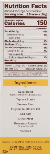 Simple Mills® Original Sprouted Seed Crackers Perspective: right