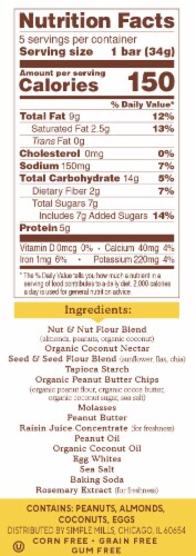 Simple Mills® Chunky Peanut Butter Almond Flour Bars Perspective: right