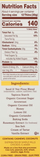 Simple Mills® Sweet Thins® Lemon Seed & Nut Flour Cookies Perspective: right