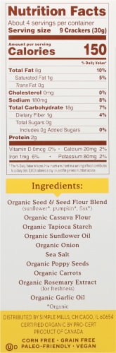 Simple Mills® Organic Everything Seed Flour Crackers Perspective: right