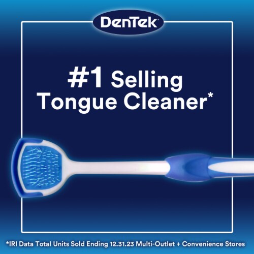 DenTek Orabrush 2-in-1 Breath Freshening Tongue Cleaner Perspective: right