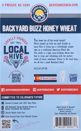 Denver Beer Co. Backyard Buzz Honey Wheat Ale Perspective: right