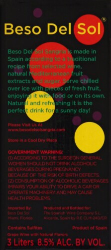 Beso Del Sol® Red Sangria Red Wine Perspective: right