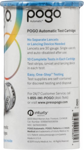 Pogo® Automatic™ Test Cartridges Perspective: right