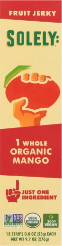 Solely® Mango Fruit Jerky Pack Perspective: right