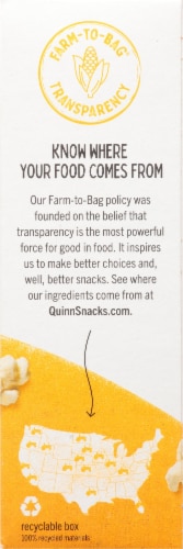 Quinn® Butter & Sea Salt Microwave Popcorn Perspective: right