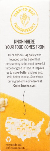 Quinn® Butter & Sea Salt Microwave Popcorn Perspective: right