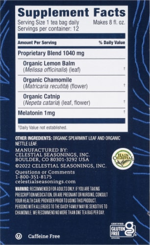 Celestial Seasonings® Tea Well Chamomile Mint Sleep Herbal Supplement Tea Perspective: right