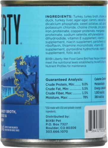Liberty® Game Bird Feast Wet Dog Food Perspective: right