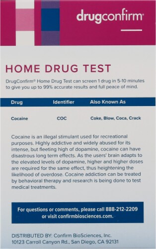 DrugConfirm Cocaine Home Drug Test Perspective: right