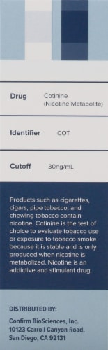 DrugConfirm Nicconfirm Nicotine Test Kit Perspective: right