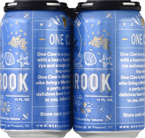 Westbrook Brewing Company One Claw Rye Pale Ale Perspective: right