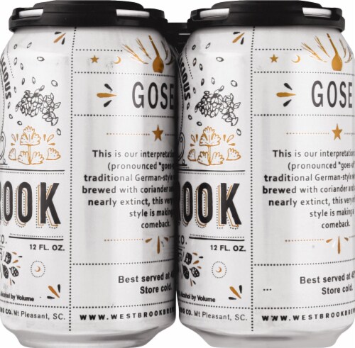 Westbrook Brewing Co. Gose Sour Wheat Ale Perspective: right
