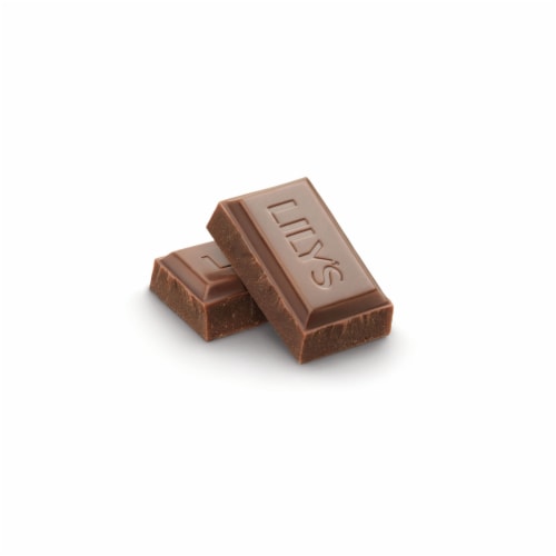 LILY'S Creamy Milk Chocolate Style No Sugar Added Sweets Bar Perspective: right