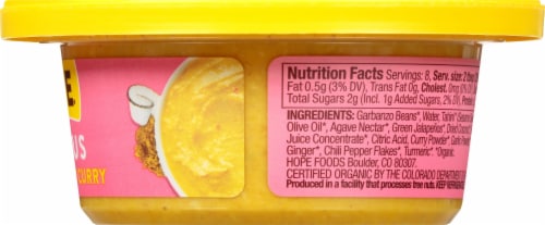 Hope Foods® Organic Thai Coconut Curry Hummus 8 oz Perspective: right