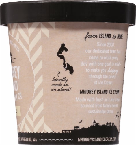 Whidbey Island Ice Cream Co. Vanilla Ice Cream Pint Perspective: right