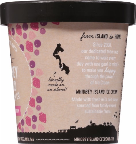 Whidbey Island Skagit Triple Berry Ice Cream Pint Perspective: right