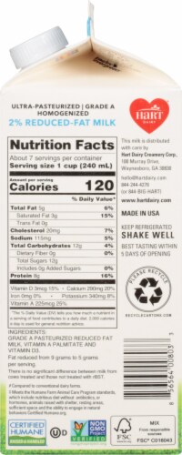 Hart Dairy Grass Fed 2% Reduced-Fat Milk Perspective: right