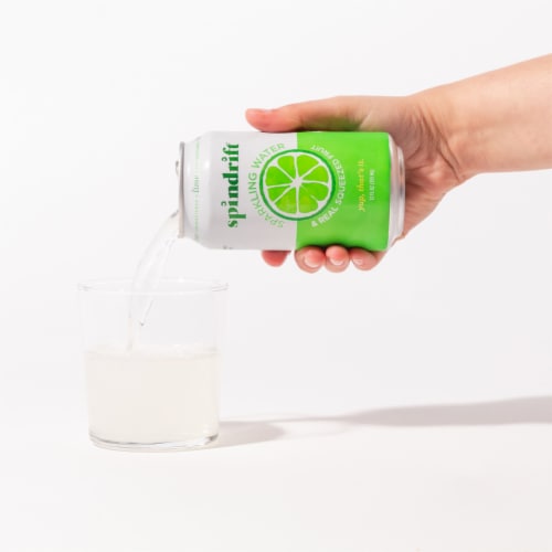 Spindrift® Lime Flavored Sparkling Water Cans Perspective: right