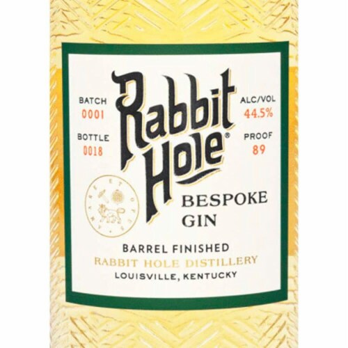 Rabbit Hole Barrel Finished Dry Gin Perspective: right