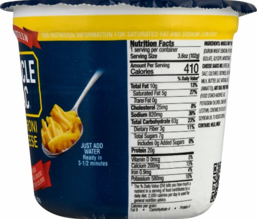 Muscle Mac® High Protein Macaroni & Cheese Single Serve Cup Perspective: right