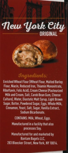 Bantam Bagels Cinnamon Sugar Cream Cheese Mini Stuffed Bagels Perspective: right